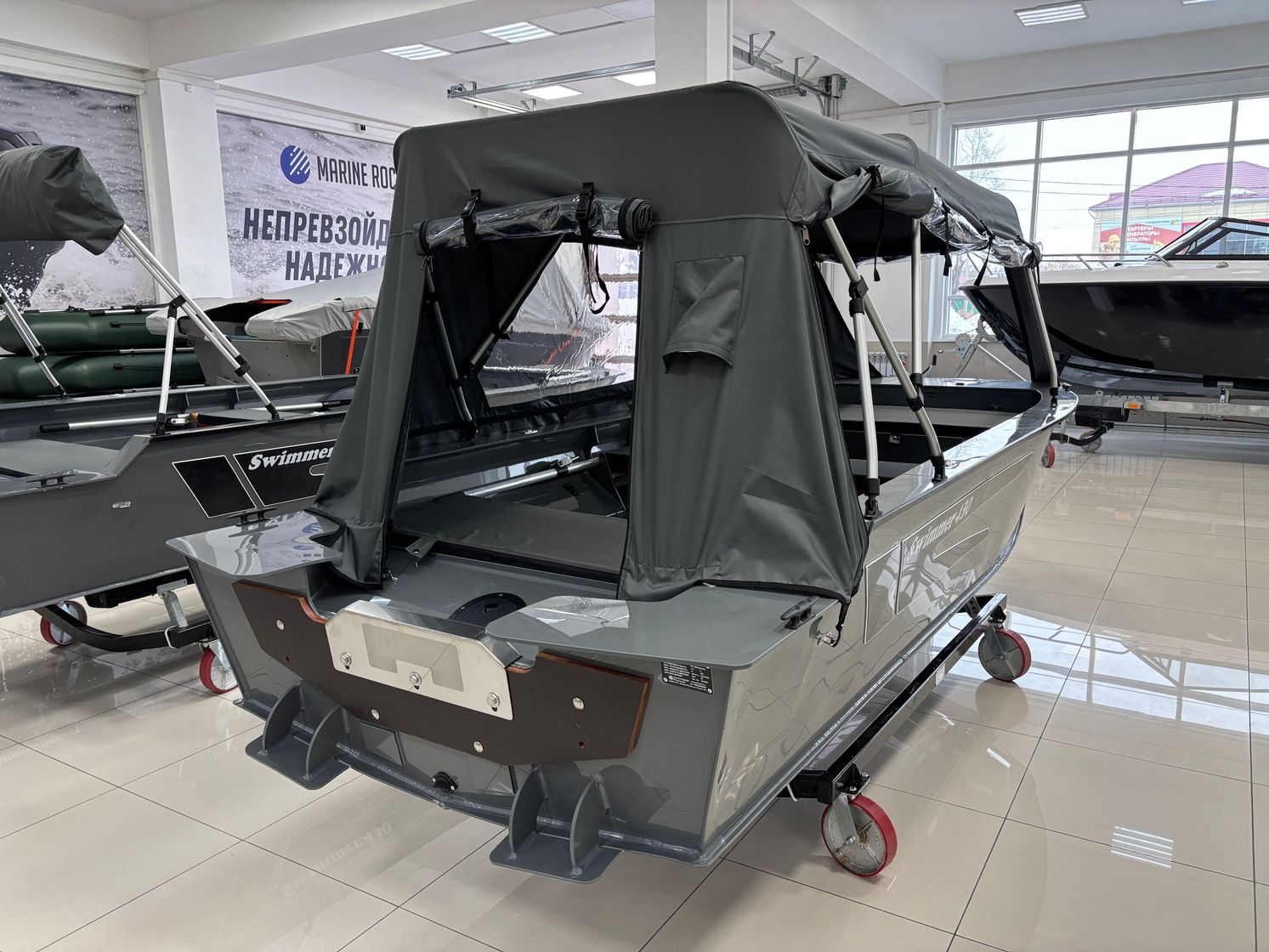 Купить Моторная лодка Swimmer 430, тент ходовой, тент транспортировочный Swimmer430_tent 7ft.ru в интернет магазине Семь Футов