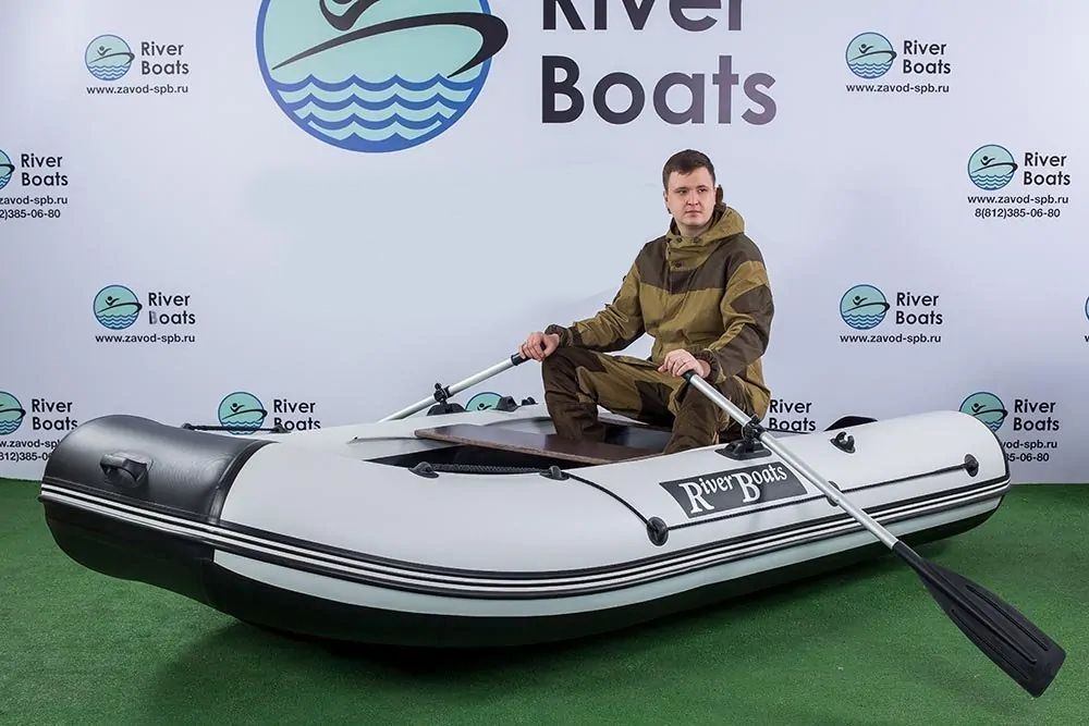 Купить Надувная лодка ПВХ, RiverBoats RB 330 НДНД, серо-белый RB330NDGW 7ft.ru в интернет магазине Семь Футов