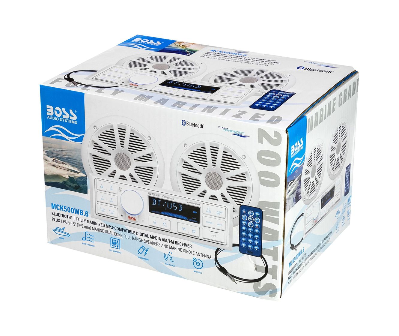 Купить Морская акустика 1DIN BOSS MCK500WB.6 (комплект2) Boss Audio 7ft.ru в интернет магазине Семь Футов