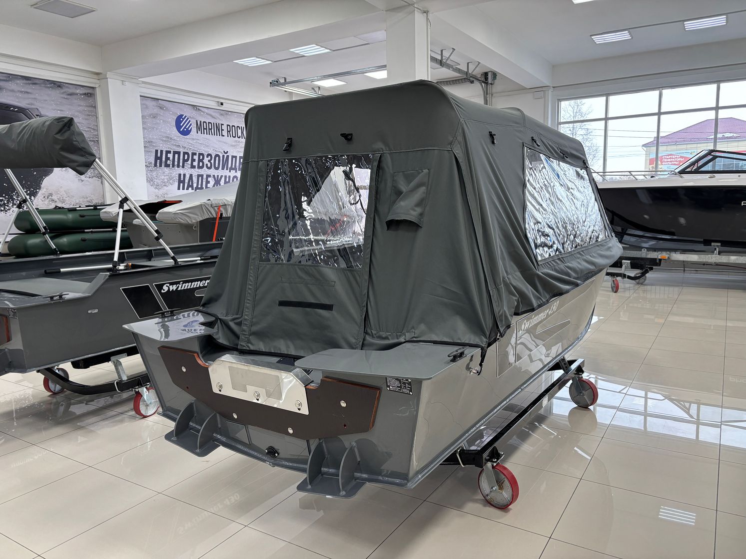 Купить Моторная лодка Swimmer 430, тент ходовой, тент транспортировочный Swimmer430_tent 7ft.ru в интернет магазине Семь Футов