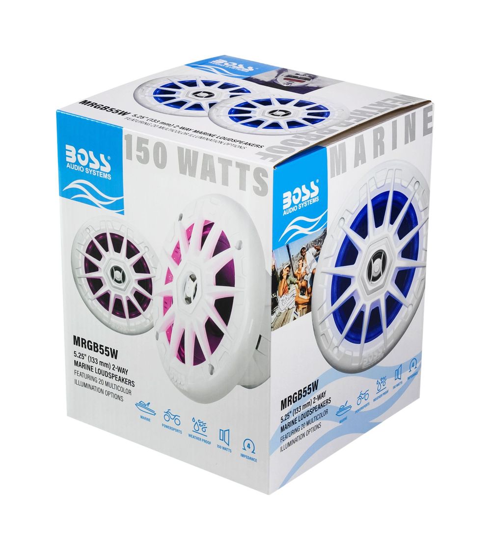 Купить Морская акустика BOSS MRGB55W (упаковка из 3 шт.) Boss Audio MRGB55W_pkg_3 7ft.ru в интернет магазине Семь Футов