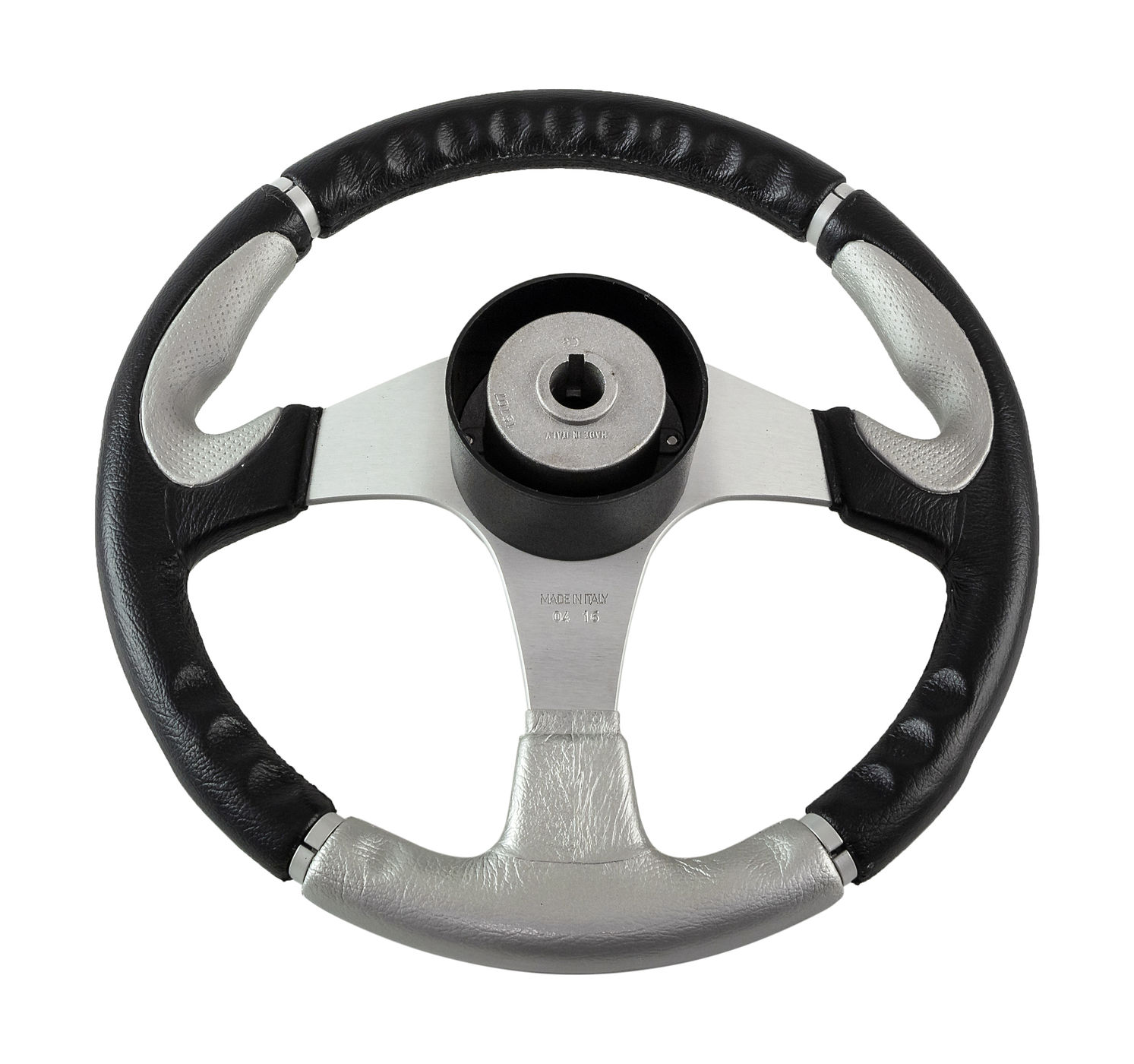Купить Рулевое колесо ORION обод черносеребристый, спицы серебряные д. 355 мм Volanti Luisi VN960101-93 7ft.ru в интернет магазине Семь Футов