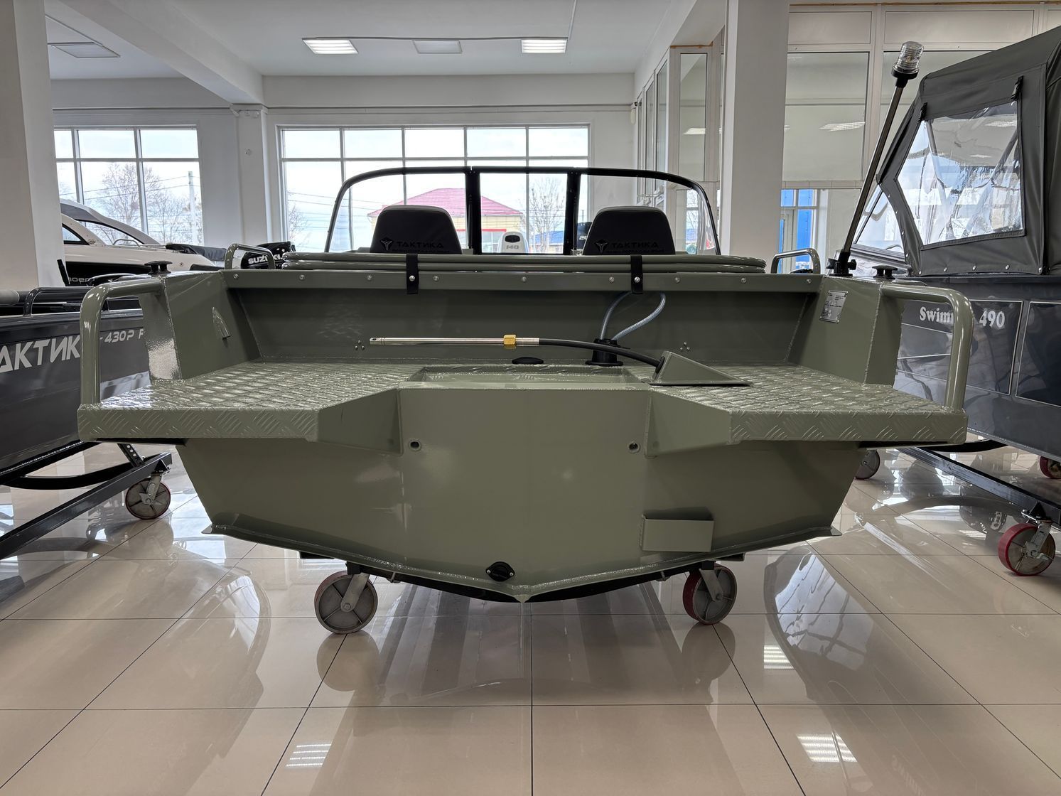 Купить Моторная лодка, Тактика 460 DC (Comfort), хаки с Suzuki DF50ATL KITTK71 7ft.ru в интернет магазине Семь Футов
