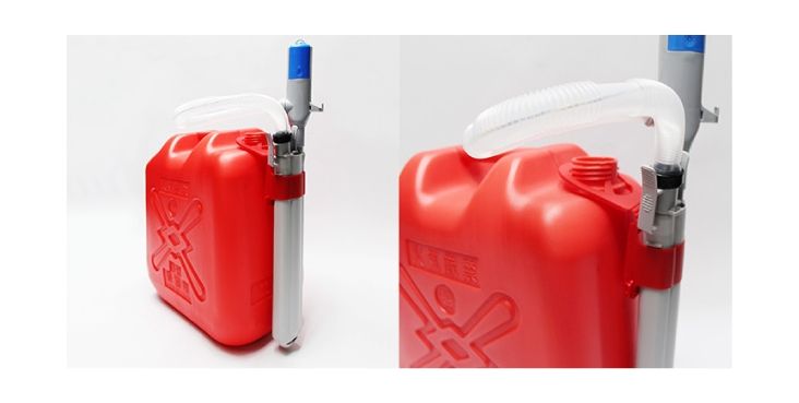 Купить Насос электрический для перекачки топлива на батарейках с чехлом для хранения Dukshin DPCS-03-1 7ft.ru в интернет магазине Семь Футов