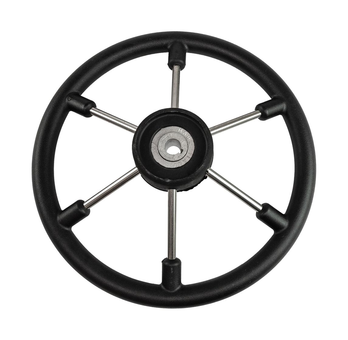 Купить Рулевое колесо LEADER PLAST черный обод серебряные спицы д. 360 мм (упаковка из 6 шт.) Volanti Luisi VN8360-01_pkg_6 7ft.ru в интернет магазине Семь Футов