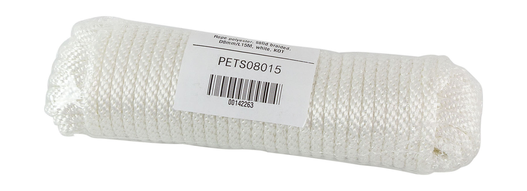 Купить Веревка сплошного плетения d8мм, L15м, белый, Marine Rocket MR-PETS08015 7ft.ru в интернет магазине Семь Футов