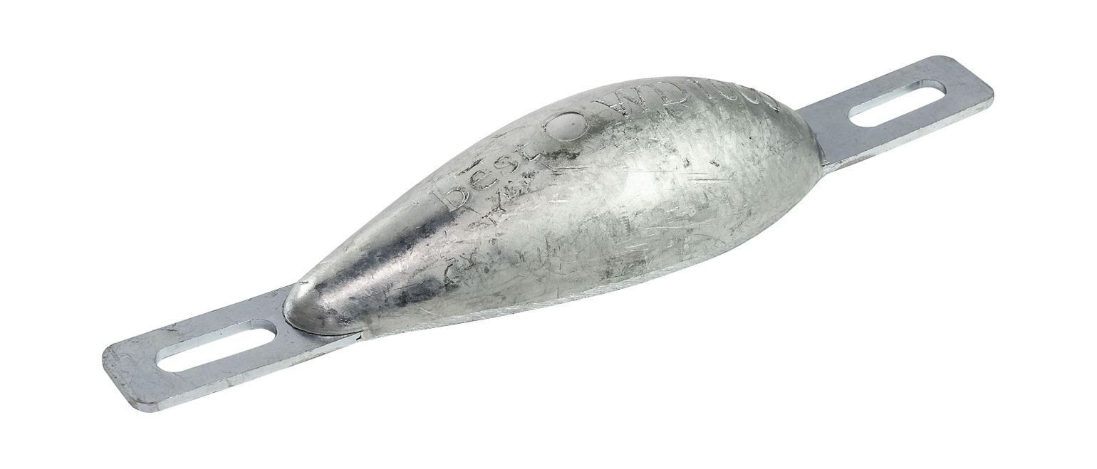 Купить Анод цинковый для корпуса судна, 177x56x35 мм (упаковка из 10 шт.) Bestanode WD1000_pkg_10 7ft.ru в интернет магазине Семь Футов