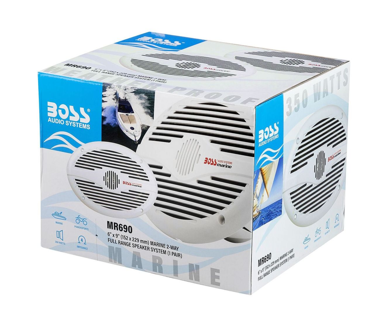 Купить Морская акустика 6x9 BOSS MR690 (упаковка из 8 шт.) Boss Audio MR690_pkg_8 7ft.ru в интернет магазине Семь Футов