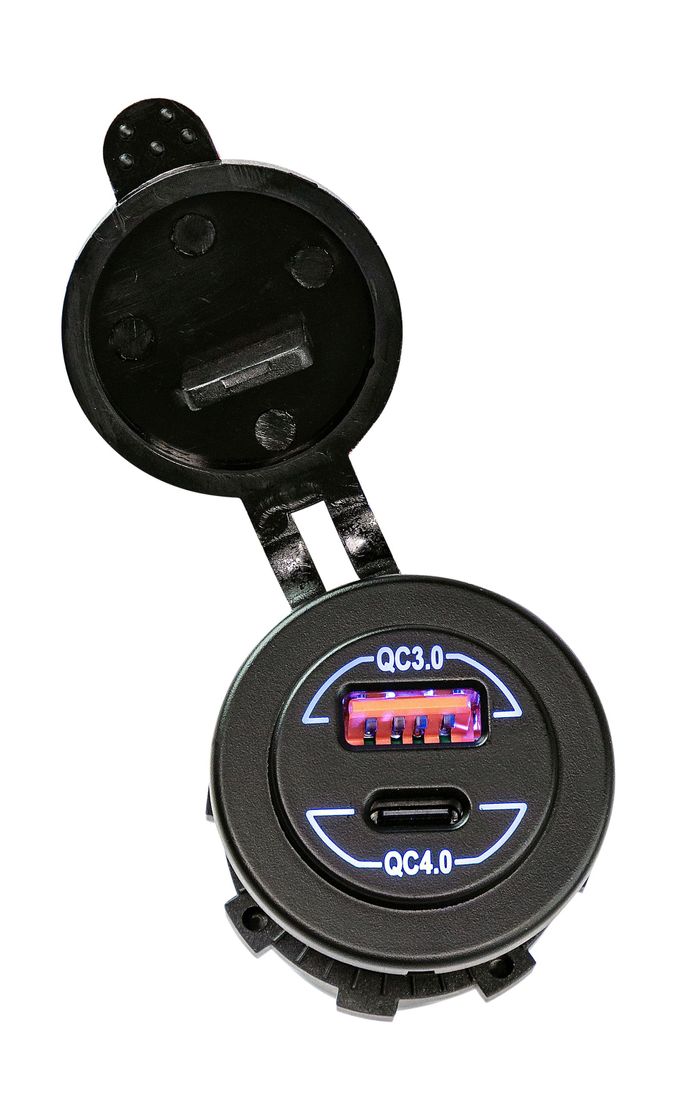 Купить Разъем USB QC3.0 5в 2.4А и USB QC4.0 (упаковка из 50 шт.) Marine Rocket 4620136058490_pkg_50 7ft.ru в интернет магазине Семь Футов