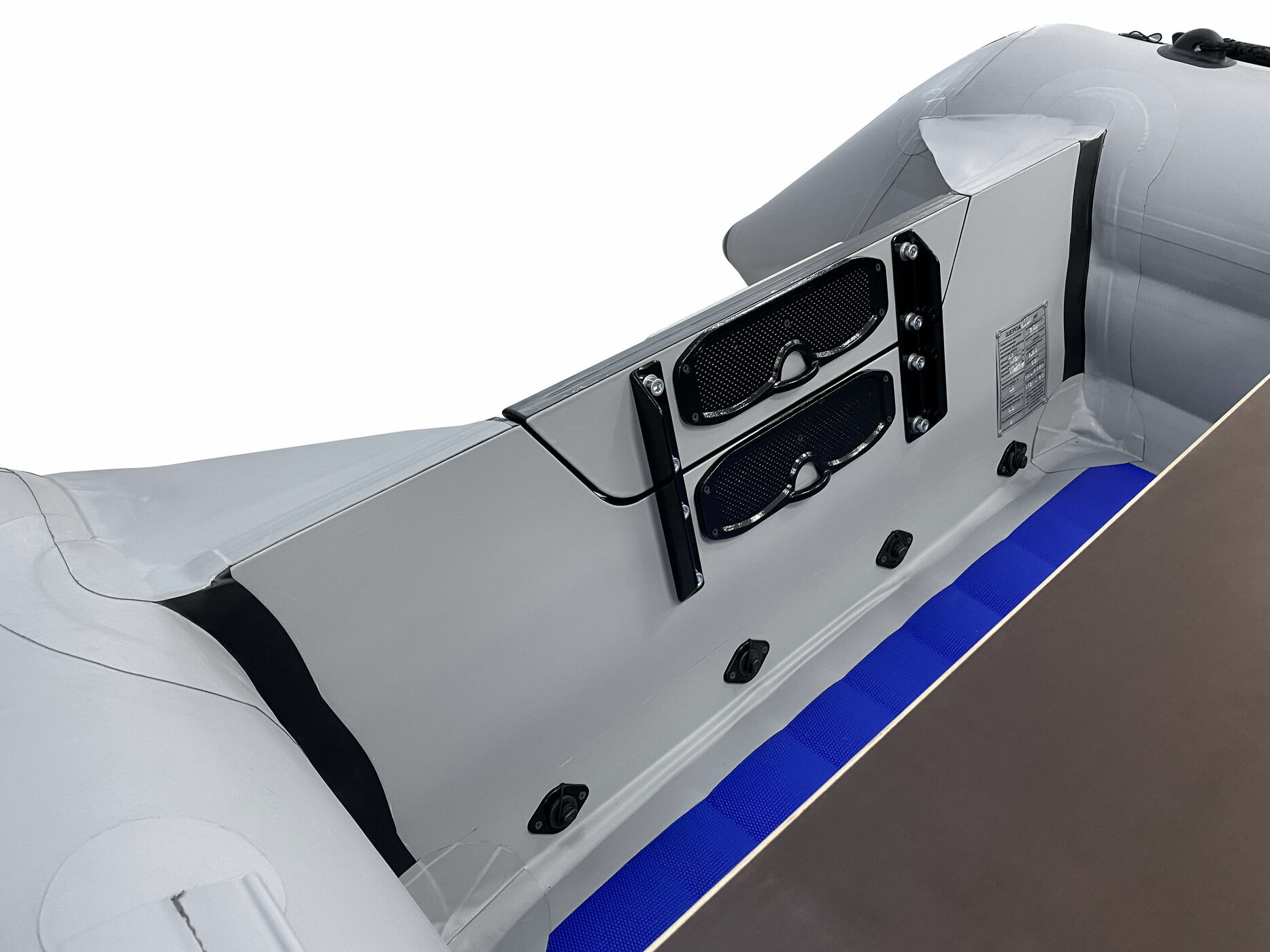 Купить Надувная лодка ПВХ, Шерпа 430 JET, разъемный транец, тент,  серый SHR430JETG-RTNT 7ft.ru в интернет магазине Семь Футов