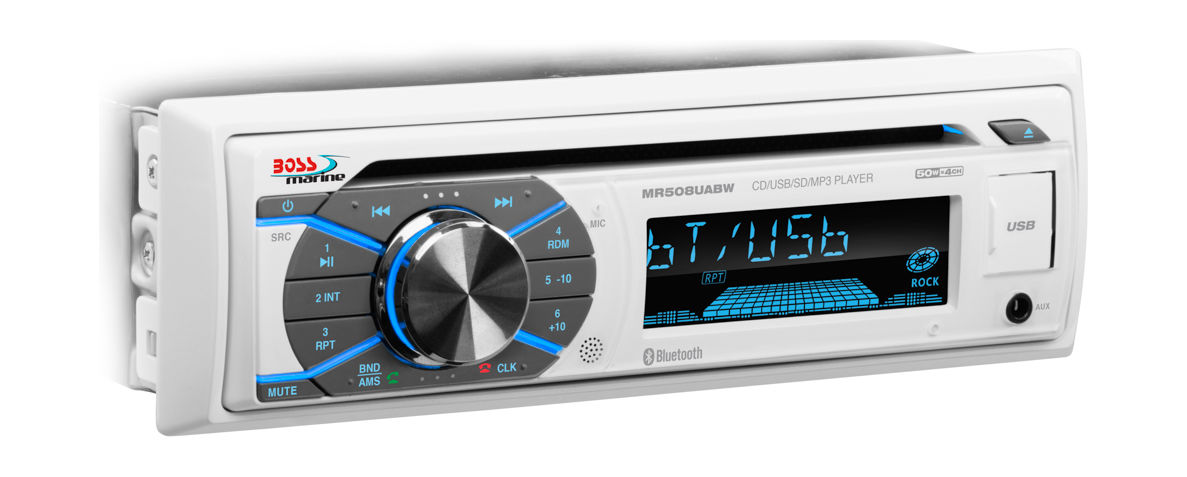 Купить Морская магнитола 1DIN BOSS MR508UABW Boss Audio 7ft.ru в интернет магазине Семь Футов