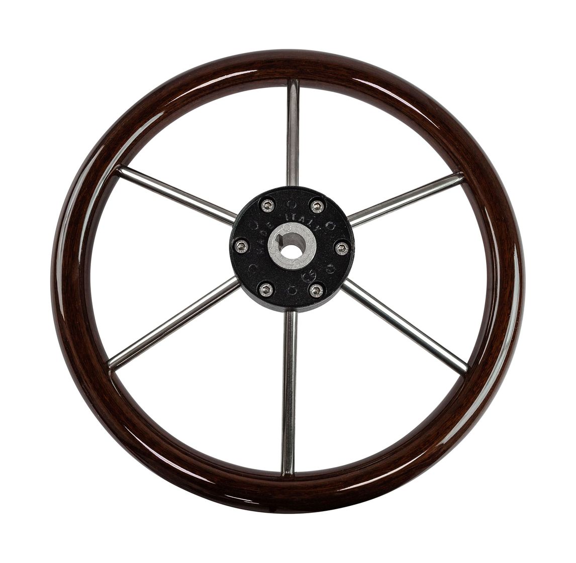 Купить Рулевое колесо LEADER WOOD деревянный обод серебряные спицы д. 360 мм Volanti Luisi VN7360-33 7ft.ru в интернет магазине Семь Футов