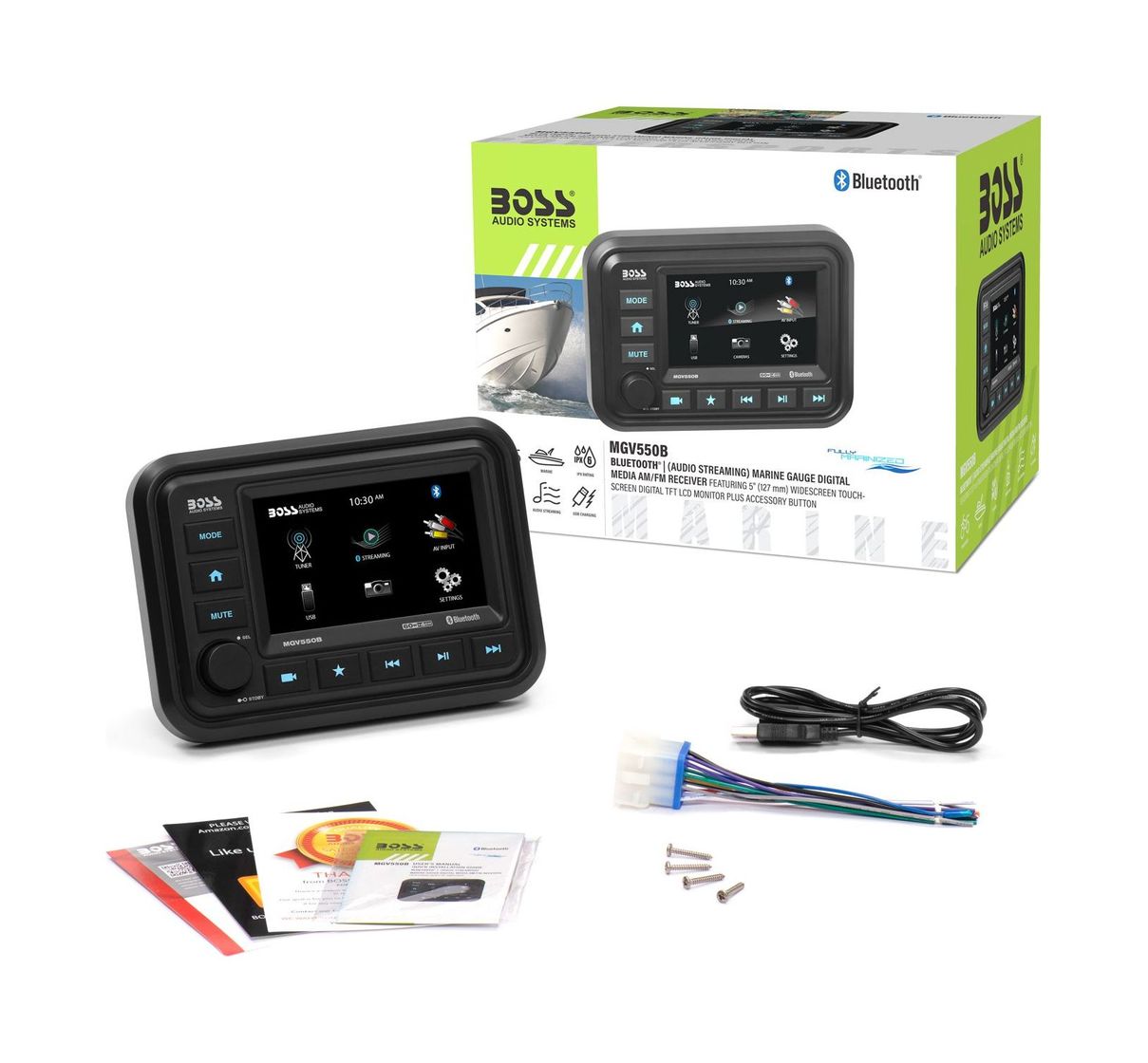 Купить Морская магнитола BOSS MGV550B (упаковка из 9 шт.) Boss Audio MGV550B_pkg_9 7ft.ru в интернет магазине Семь Футов