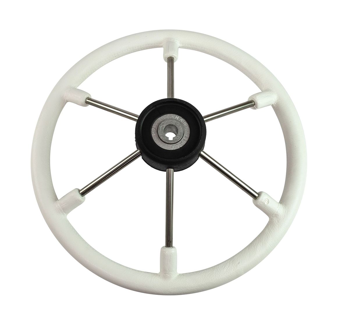 Купить Рулевое колесо LEADER TANEGUM белый обод серебряные спицы д. 400 мм Volanti Luisi VN7400-08 7ft.ru в интернет магазине Семь Футов