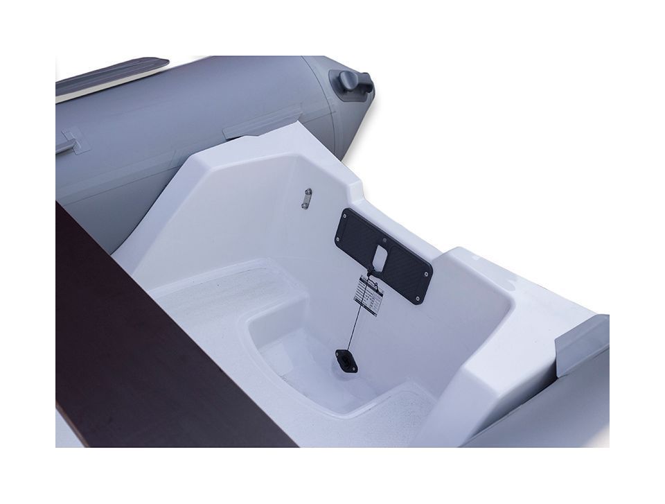 Купить Лодка РИБ (RIB) STEL R-420, графит/красный, накладки на рундук и банки, защита киля, корпус серый СТЕЛ RIBST420_G/R_NZ 7ft.ru в интернет магазине Семь Футов