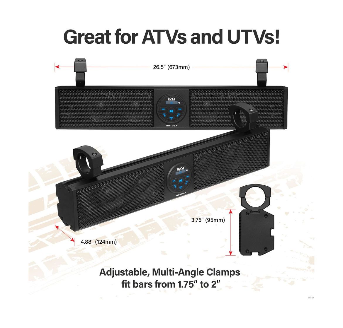 Купить Акустическая панель на таргу BRT26A, BOSS Boss Audio 7ft.ru в интернет магазине Семь Футов