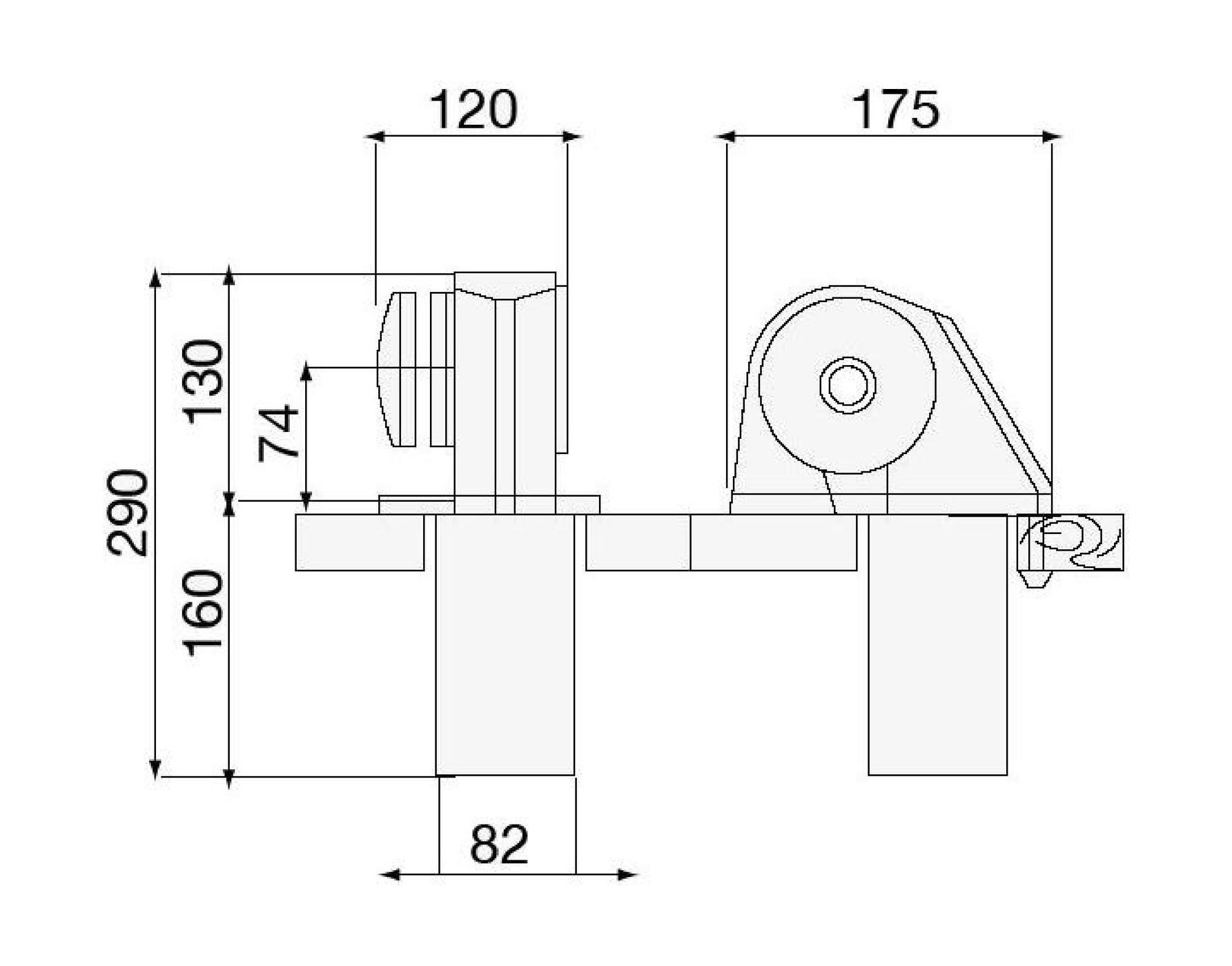 Купить Лебедка якорная Italwinch OBI 700Вт, 12 В, цепь 6мм OB_0712_06L 7ft.ru в интернет магазине Семь Футов