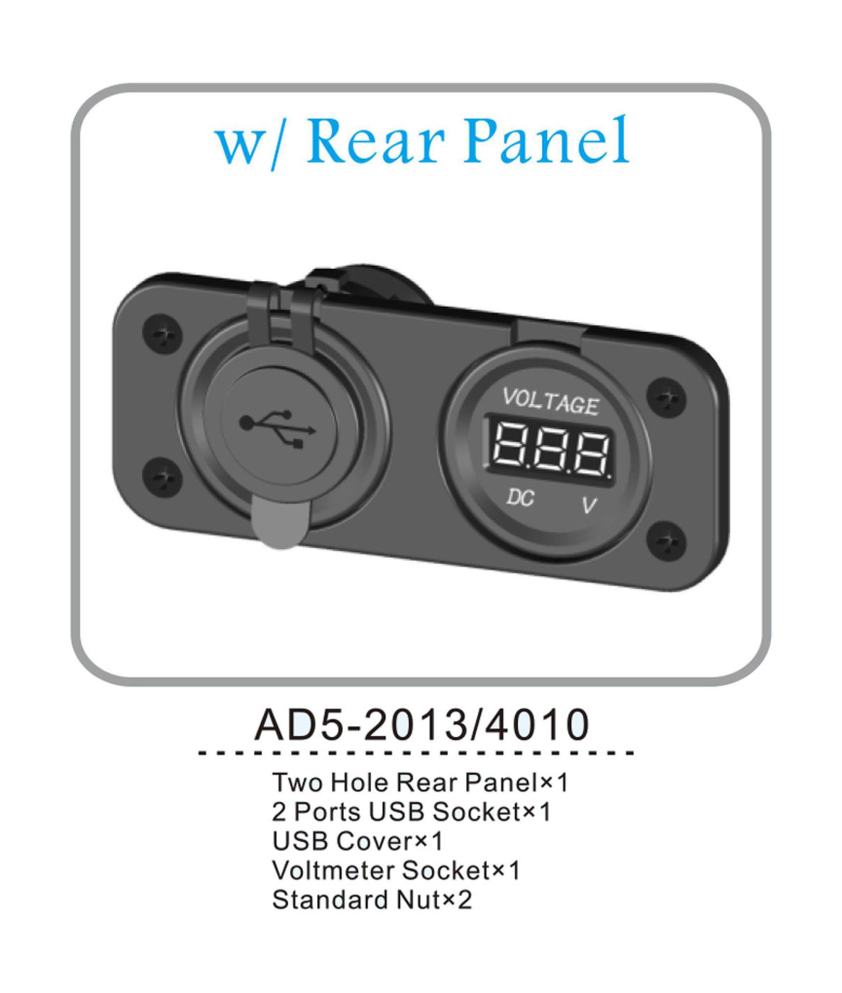 Купить Разъем USB 5в 3.1А и цифровой вольтметр AAA AD5-2013/4010 7ft.ru в интернет магазине Семь Футов