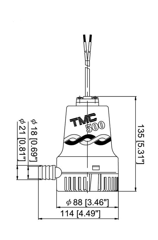 Купить Помпа осушительная, 12 В, 500GPH (1892.5 л/ч) TMC 1005412 7ft.ru в интернет магазине Семь Футов