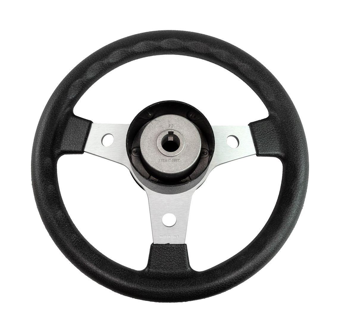 Купить Рулевое колесо DELFINO обод черный,спицы серебряные д. 310 мм Volanti Luisi VN70103-01 7ft.ru в интернет магазине Семь Футов