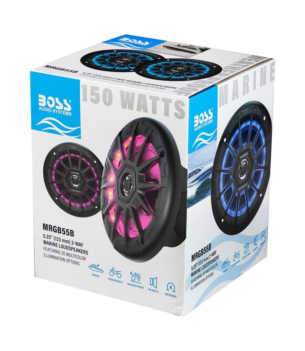 Купить Морская акустика BOSS MRGB55B (упаковка из 9 шт.) Boss Audio MRGB55B_pkg_9 7ft.ru в интернет магазине Семь Футов