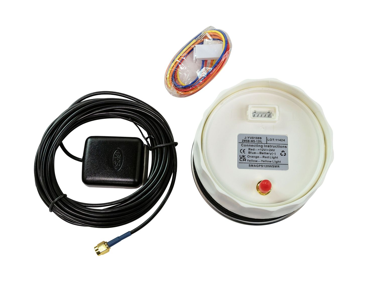 Купить GPS-спидометр аналоговый 0-120 км/ч, белый циферблат, нержавеющий ободок, выносная антенна, д. 85 мм, Marine Rocket (упаковка из 30 шт.) SMAGPS120WSMR_pkg_30 7ft.ru в интернет магазине Семь Футов