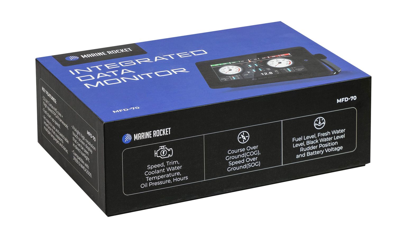 Купить Морской многофункциональный дисплей MFD-70, 7 дюймов, сенсорный, TFT, Marine Rocket MFKMB70MRP 7ft.ru в интернет магазине Семь Футов
