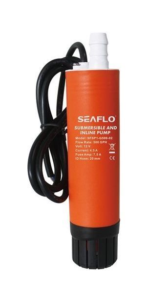 Купить Погружной насос с крокодилами SeaFlo, 31.5л/мин, 4.5А, 12 В SFSP1G50002A 7ft.ru в интернет магазине Семь Футов