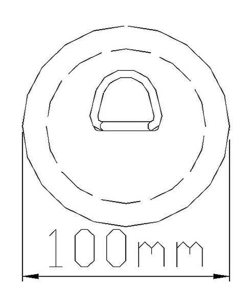 Купить Кольцо D-образное малое, зеленое Sun Selection SSCL00045005-4 7ft.ru в интернет магазине Семь Футов