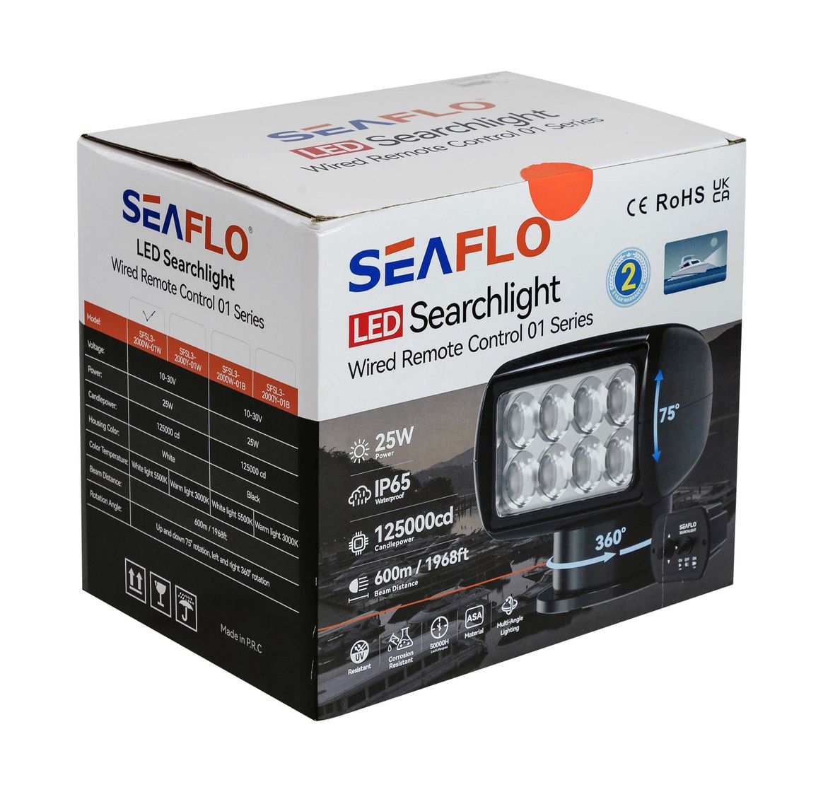 Купить Прожектор с дистанционным управлением белый 10-30В, SeaFlo SFSL32000W01WA 7ft.ru в интернет магазине Семь Футов