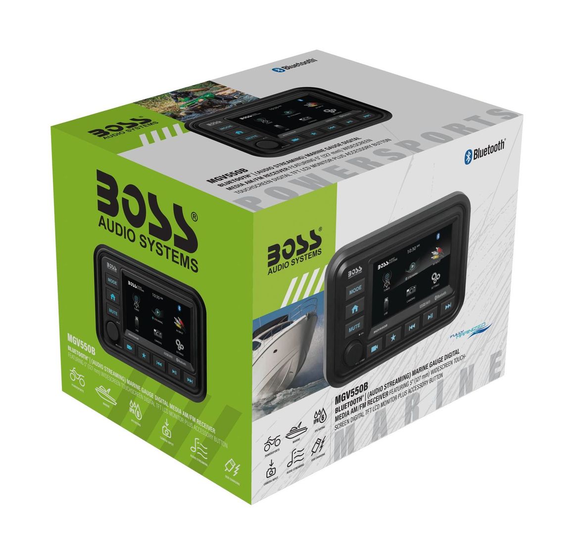 Купить Морская магнитола BOSS MGV550B (упаковка из 9 шт.) Boss Audio MGV550B_pkg_9 7ft.ru в интернет магазине Семь Футов