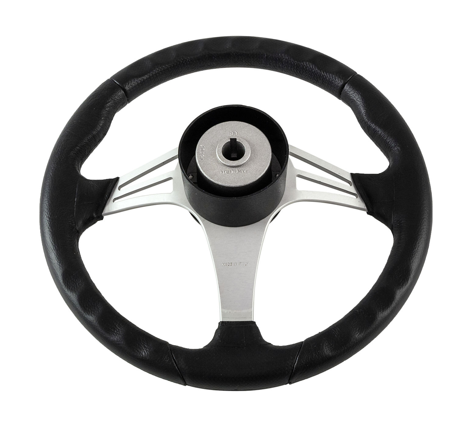 Купить Рулевое колесо ENDURANCE обод черный, спицы серебряные д. 350 мм Volanti Luisi VN13511-01 7ft.ru в интернет магазине Семь Футов
