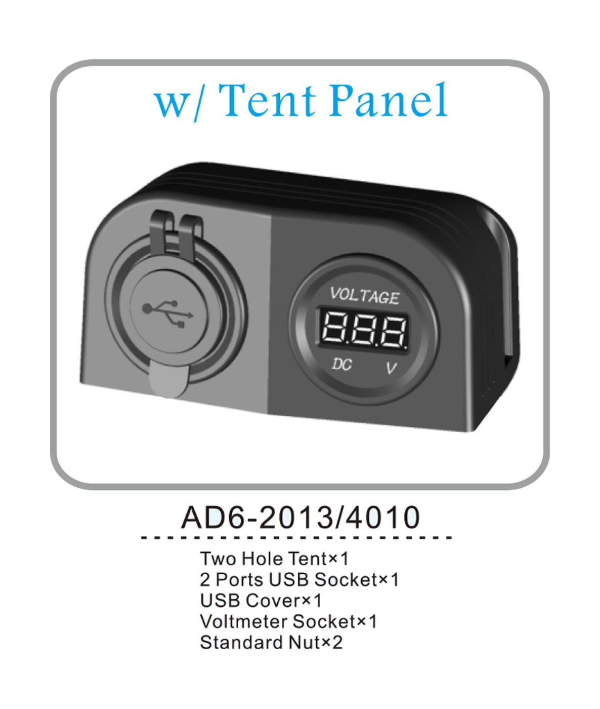 Купить Разъем USB 5в 3.1А и цифровой вольтметр для крепления на приборную панель AAA AD6-2013/4010 7ft.ru в интернет магазине Семь Футов