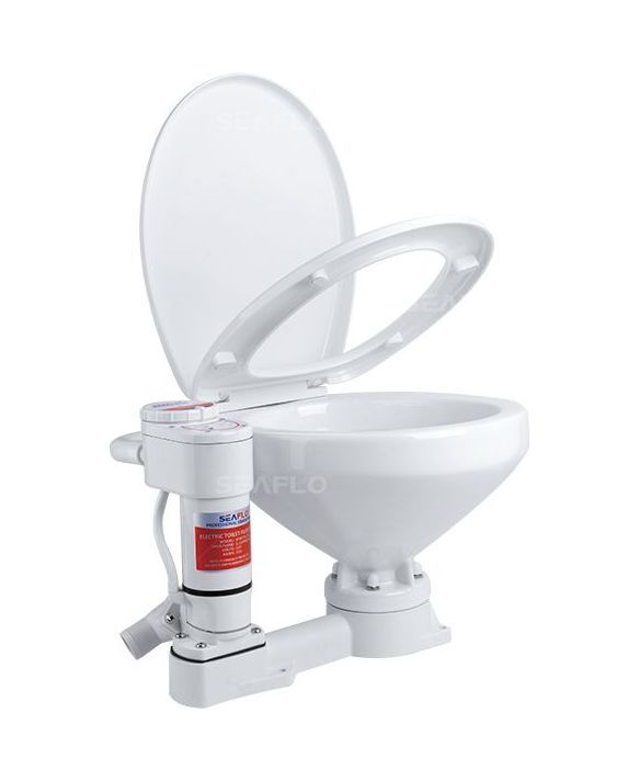 Купить Унитаз электрический Regular 02, 12 В, SeaFlo (упаковка из 4 шт.) SFMTE102R_pkg_4 7ft.ru в интернет магазине Семь Футов
