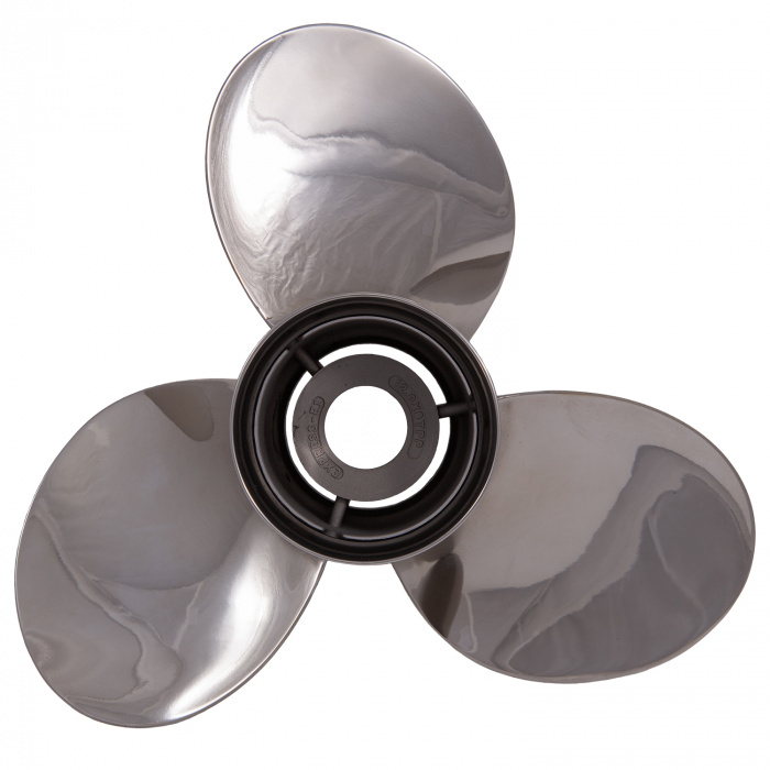 Купить Винт гребной трёхлопастной Turning Point Propellers Express Mach 3 E1-1013 31301312 Ø266,7мм(10,5") шаг 13" правостороннее вращение из нержавеющей стали для лодочных моторов 25-75л.с. 7ft.ru в интернет магазине Семь Футов