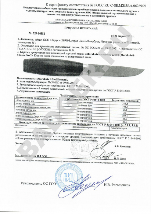 Купить Нож Morakniv Classic №2 (C) 13604 Mora of Sweden (Ножи) 7ft.ru в интернет магазине Семь Футов