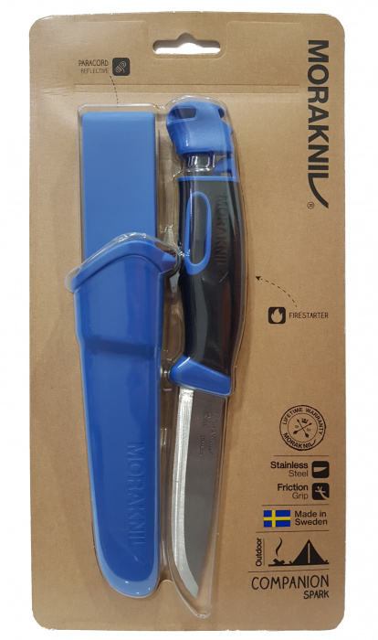 Купить Нож Morakniv Companion Spark (S) Blue 13572 Mora of Sweden (Ножи) 7ft.ru в интернет магазине Семь Футов
