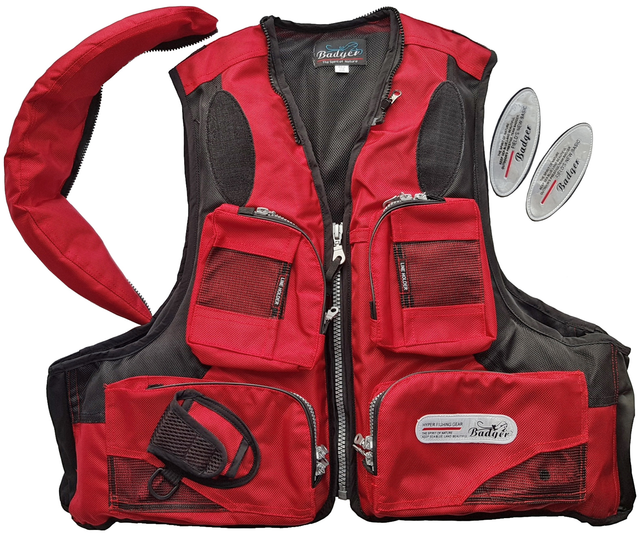Купить Жилет рыболовный Аqua sport (Цвет-Одежды безразмерный (one size), Красный) HFM-302 Badger Boat 7ft.ru в интернет магазине Семь Футов