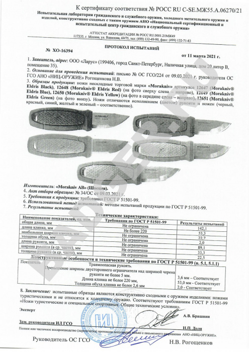 Купить Нож Morakniv Eldris Black 12647 Mora of Sweden (Ножи) 7ft.ru в интернет магазине Семь Футов