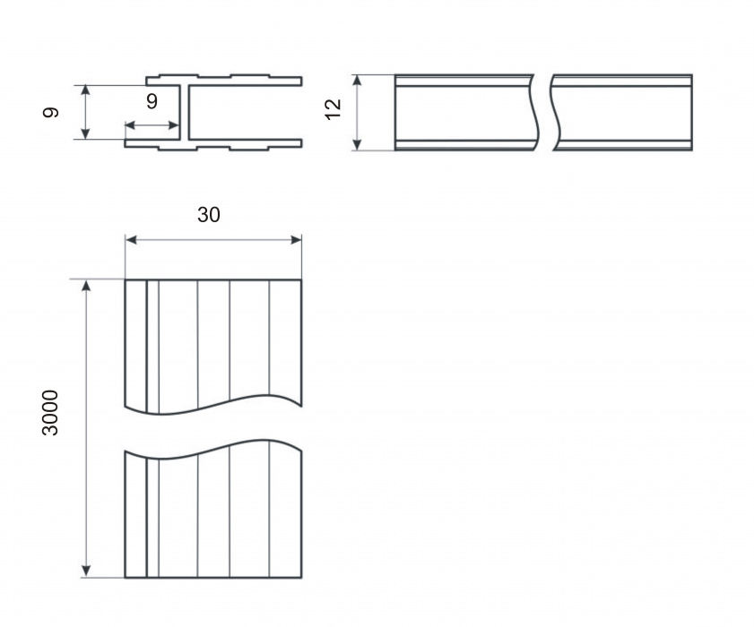 Купить Профиль замка для составного пайола H-типа 9 мм Profile-AL-H09 7ft.ru в интернет магазине Семь Футов