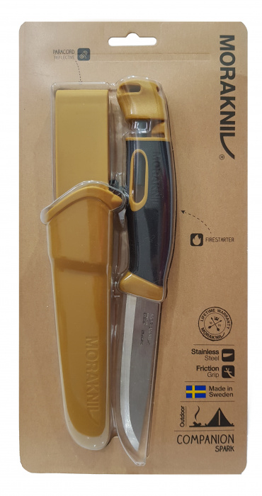 Купить Нож Morakniv Companion Spark (S) Yellow 13573 Mora of Sweden (Ножи) 7ft.ru в интернет магазине Семь Футов