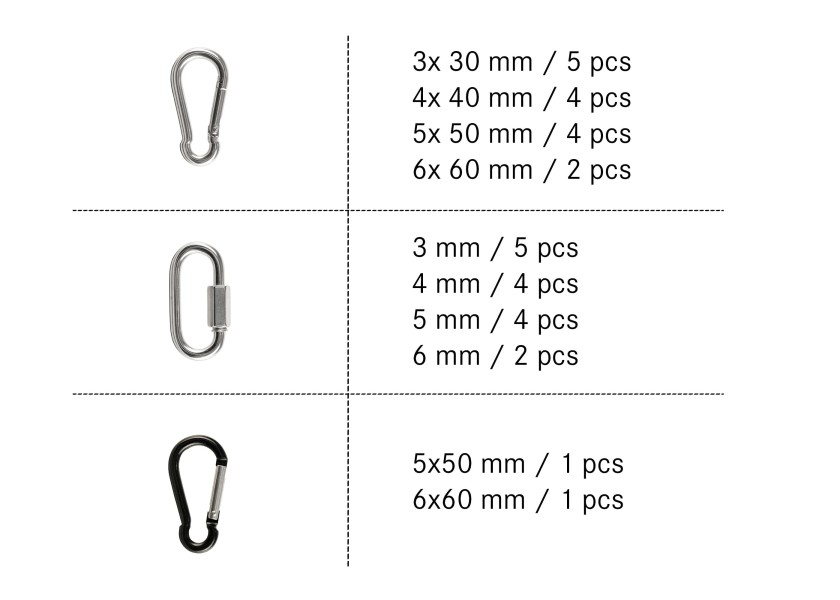 Купить Snap Hook & Connector Assortment Box / 32-piece 30848-bvs 7ft.ru в интернет магазине Семь Футов