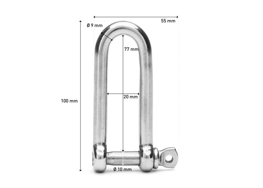 Купить Stainless Steel Shackle, long Shape 11093-bvs 7ft.ru в интернет магазине Семь Футов