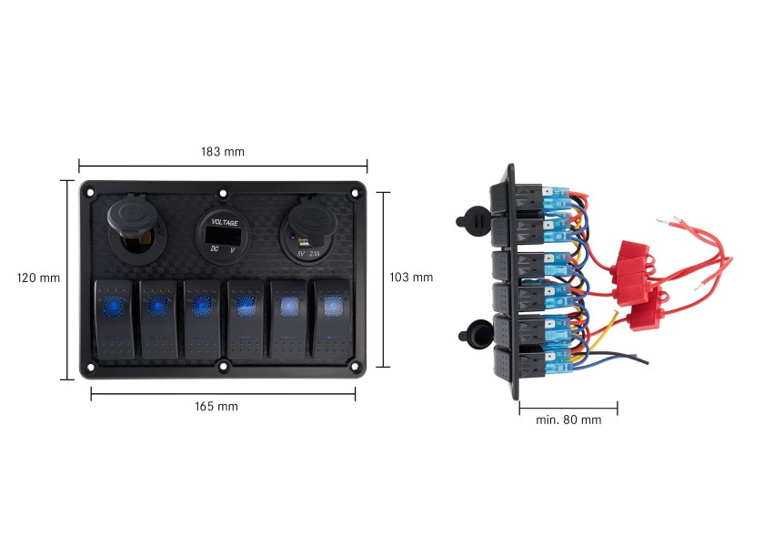 Купить SEATEC Control Panel / 6-section / incl. dual USB 29863-bvs 7ft.ru в интернет магазине Семь Футов