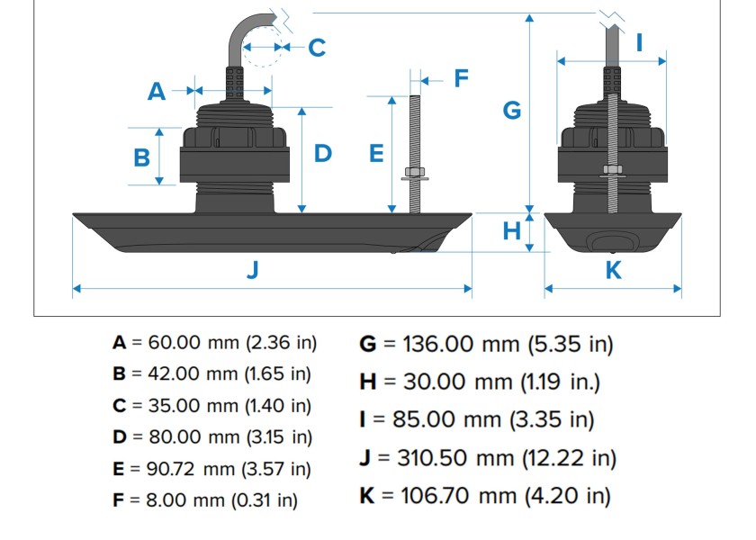 Купить Raymarine A80470 RV-300 RealVision 3D Plastic Thru-Hull 0º Черный 7ft.ru в интернет магазине Семь Футов