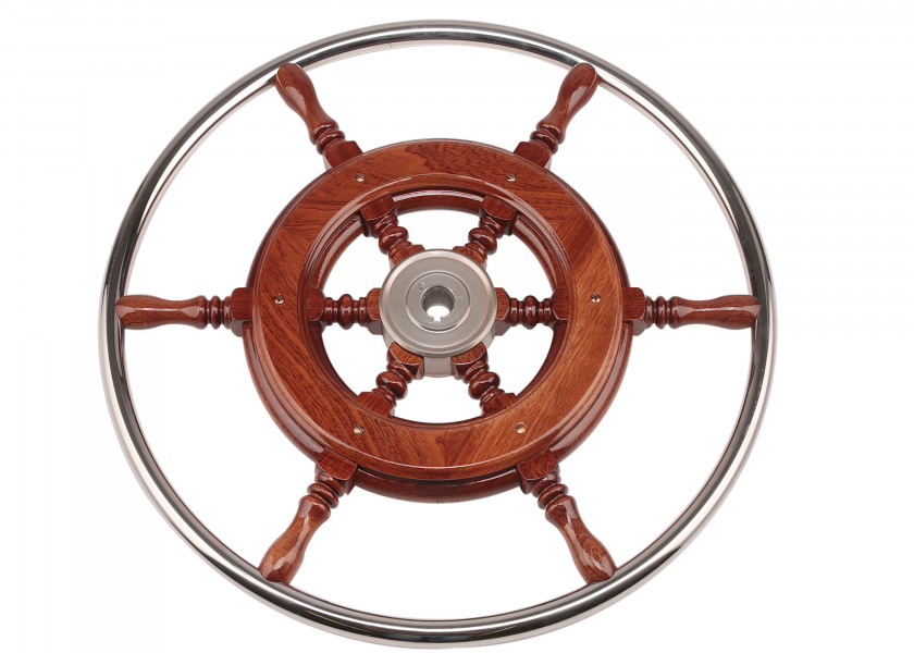 Купить Рулевое колесо из красного дерева с ободом из нержавеющей стали / Ø: 600 мм 62322-bvs 7ft.ru в интернет магазине Семь Футов