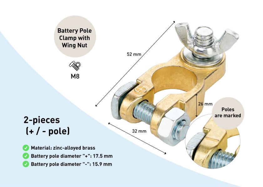 Купить SEATEC Battery Pole Clamp with Wing Nut / pair 29867-bvs 7ft.ru в интернет магазине Семь Футов