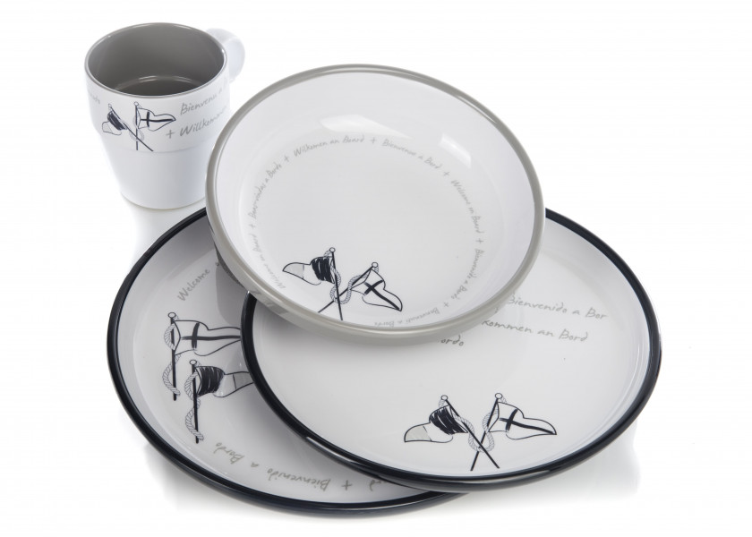 Купить Набор посуды на 6 человек Marine Business Welcome On Board 27144 24 предмета из меламина в сумке 7ft.ru в интернет магазине Семь Футов