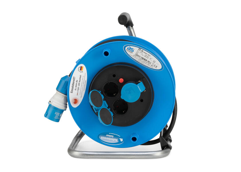 Купить Кабельная катушка 1 вилка CEE к 1 розетке CEE, 2 розетки Schuko / USB-A/-C / 25 м / 2,5 мм / черный 7ft.ru в интернет магазине Семь Футов