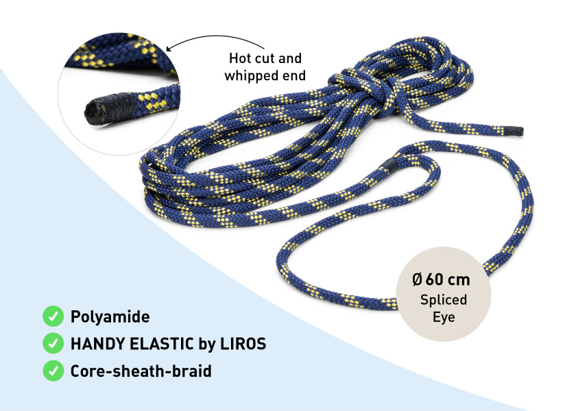 Купить LIROS HANDY ELASTIC Швартовный трос / с ушком / синий / Длина: 12 м 55630-bvs 7ft.ru в интернет магазине Семь Футов
